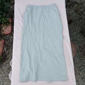 Zara Neutral Midi/Maxi Skirt, Soft Sweater Material, Loungewear Boho